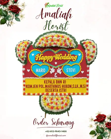 Papan Bunga Pernikahan Patokan